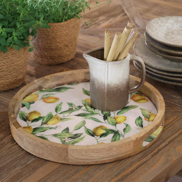 Tours Tray w. lemons H4/D35 cm nature