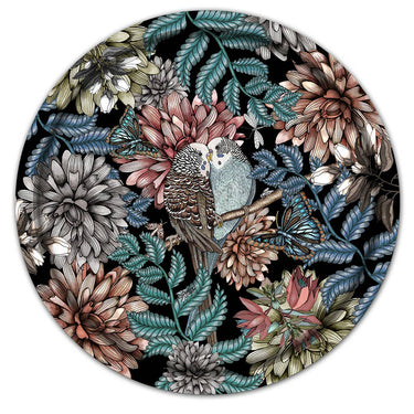 Tarjotin koivuviilua | ⌀38 cm Love birds | Nadja Wedin design