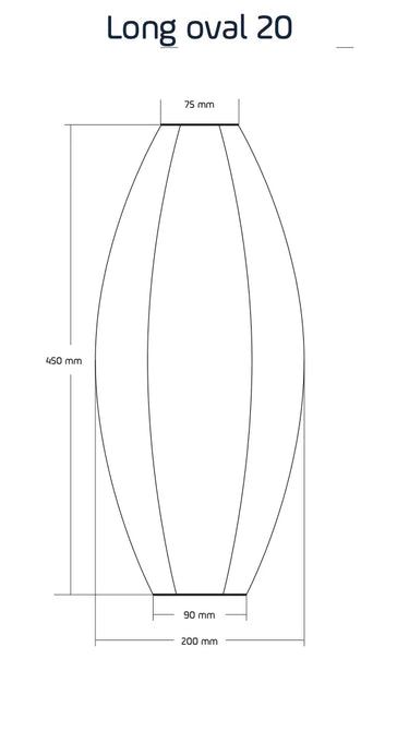 Taupe aurinkokennolyhty | Ø20 x 45 cm | Folia Long Oval