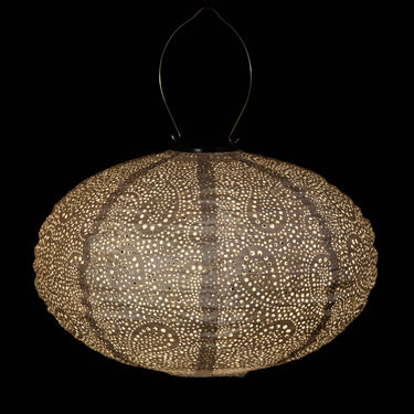Taupe aurinkokennolyhty | Ø40 x 27 cm | Paisley Oval
