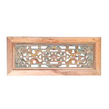 Teak coffee table with glass top | 126 x 53 x 45 cm | Vintage