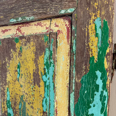 Turkoosi koristeellinen ovi | 38 x 5 x 147 cm | Vintage