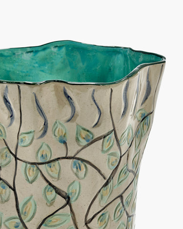 Turquoise-green vase | ⌀24 x 27 cm