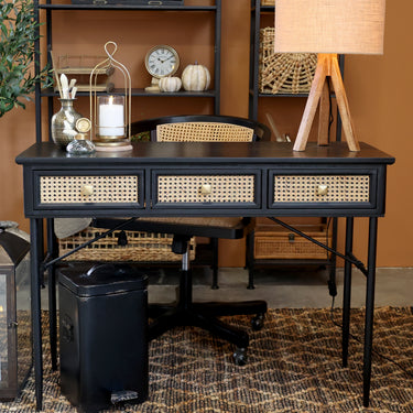 Desk w. 3 drawers H80/L110/W42 cm black
