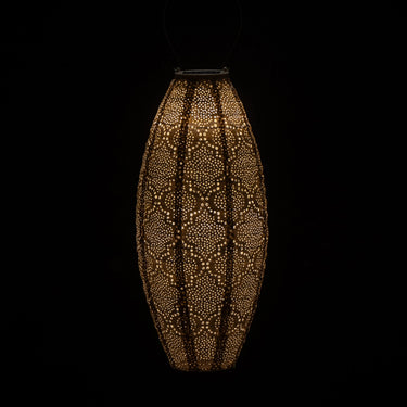 Vaalean roosan sävyinen aurinkokennolyhty | Ø20 x 45 cm | Paisley Long Oval