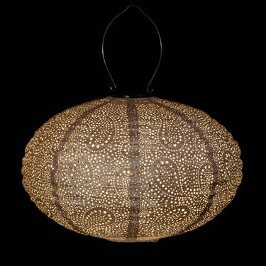Vaalean roosan sävyinen aurinkokennolyhty | Ø40 x 27 cm | Paisley Oval