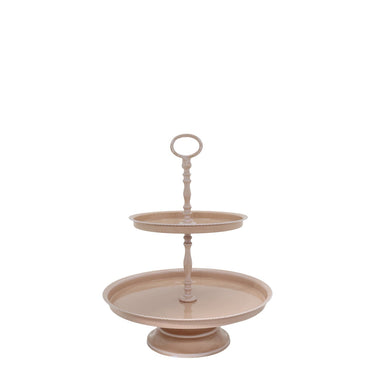 Etagere w. 2 trays H41/D32.5 cm rose