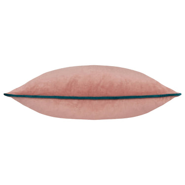 Pink decorative cushion cover with blue-green piping | 45 x 45 cm | Meridian