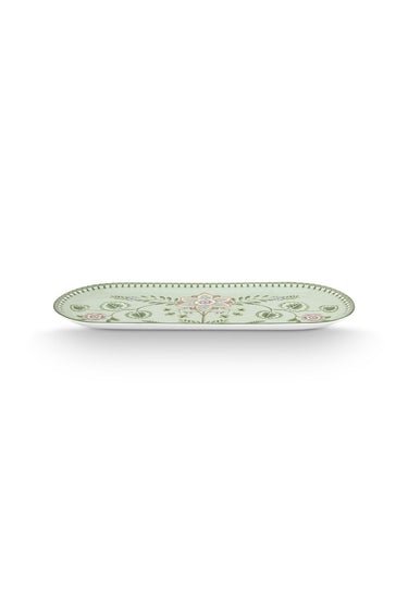 Vaaleanvihreäsävyinen tarjoiluvati | 33.3x15.5cm | Lily&Lotus