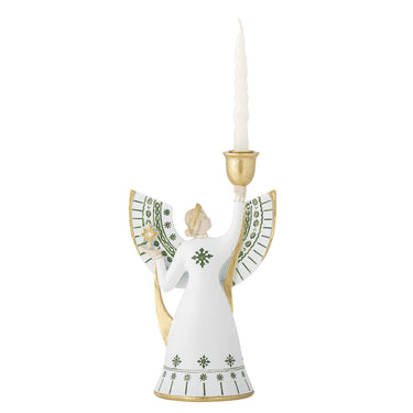 Evangeline Candle Holder, White, Poly resin L12xH19xW7,5 cm