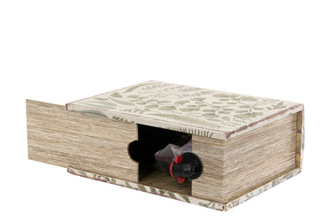 White-green book box for wine bag-in-box | 23 x 11 x 30 cm