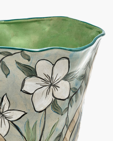 Greenish vase | ⌀24 x 24 cm