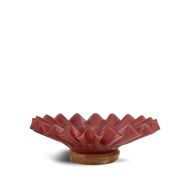 Viininpunainen lasikulho | ⌀18 x 8,5cm | Lori